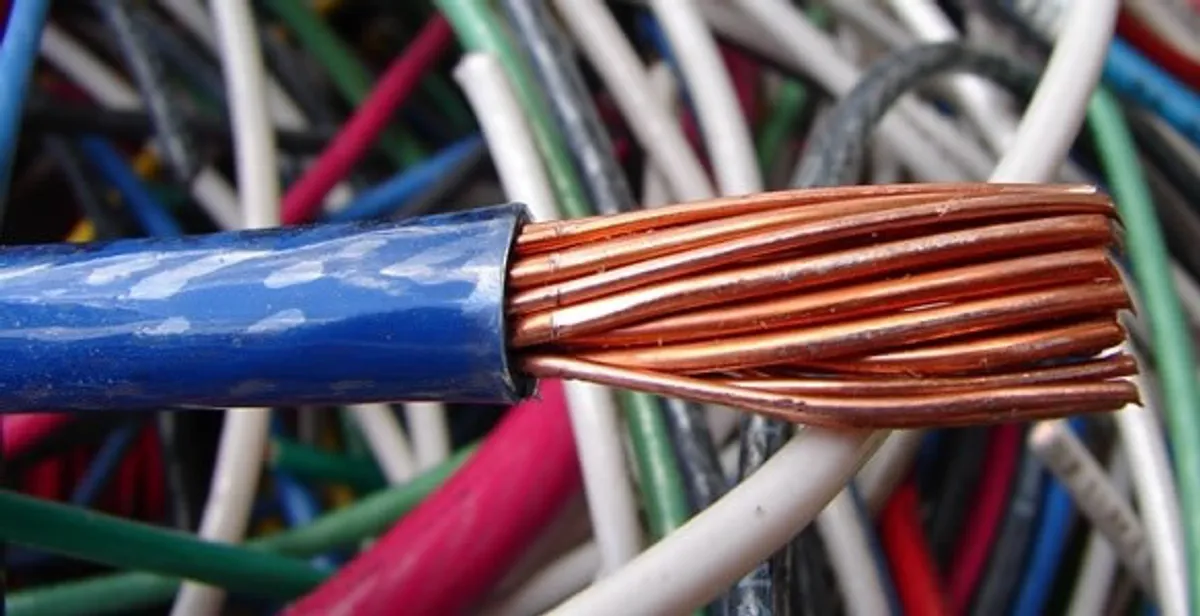 electrical wiring services showing exposed copper conductors and cable preparation in Madison, WI