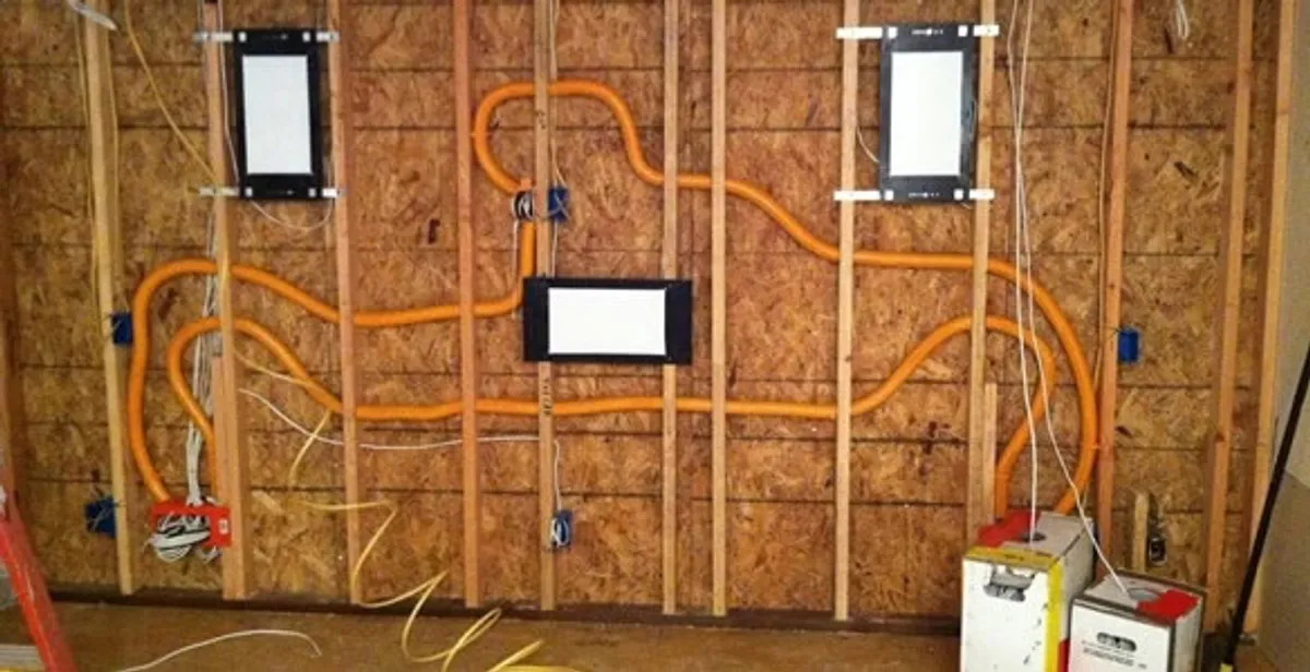 new construction wiring project displaying complete electrical system layout installed by professionals in Madison, WI