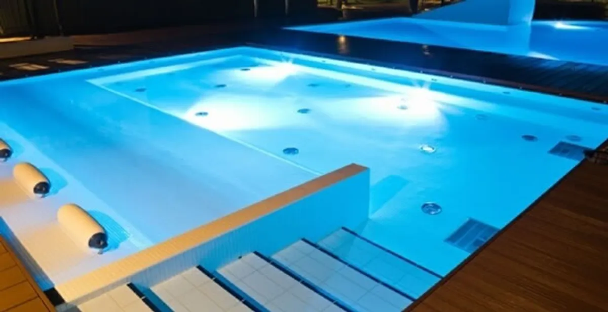 pool light installation and repair services providing modern illuminated pool lighting in Madison, WI