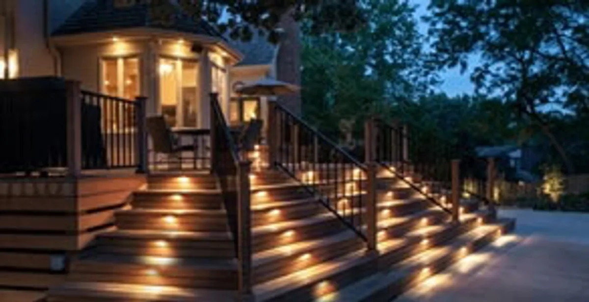 Residential electrician installing outdoor lighting for home safety in Madison, WI